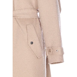 Hooded belted coat