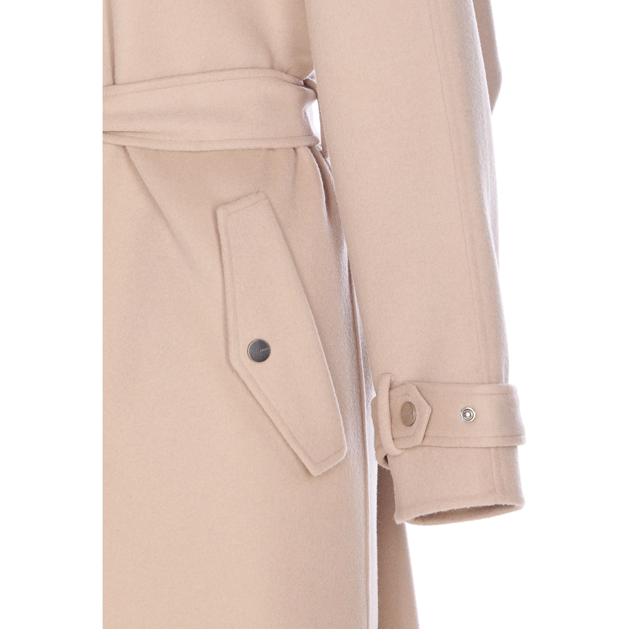 Hooded belted coat