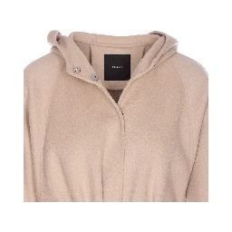 Hooded belted coat