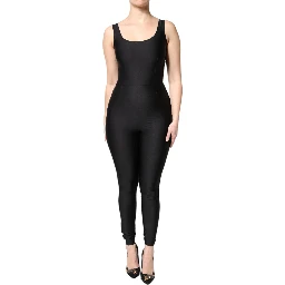 Black Sleeveless Bodycon Women Jumpsuit Dress