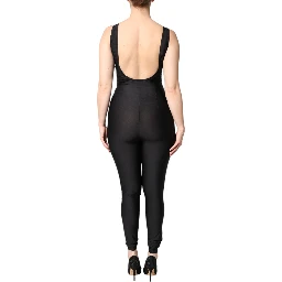Black Sleeveless Bodycon Women Jumpsuit Dress
