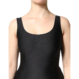 Black Sleeveless Bodycon Women Jumpsuit Dress