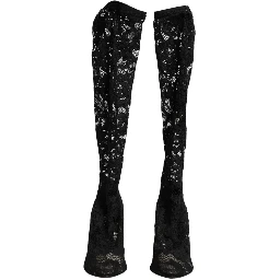 Black Pumps Taormina Lace Socks Boots Shoes
