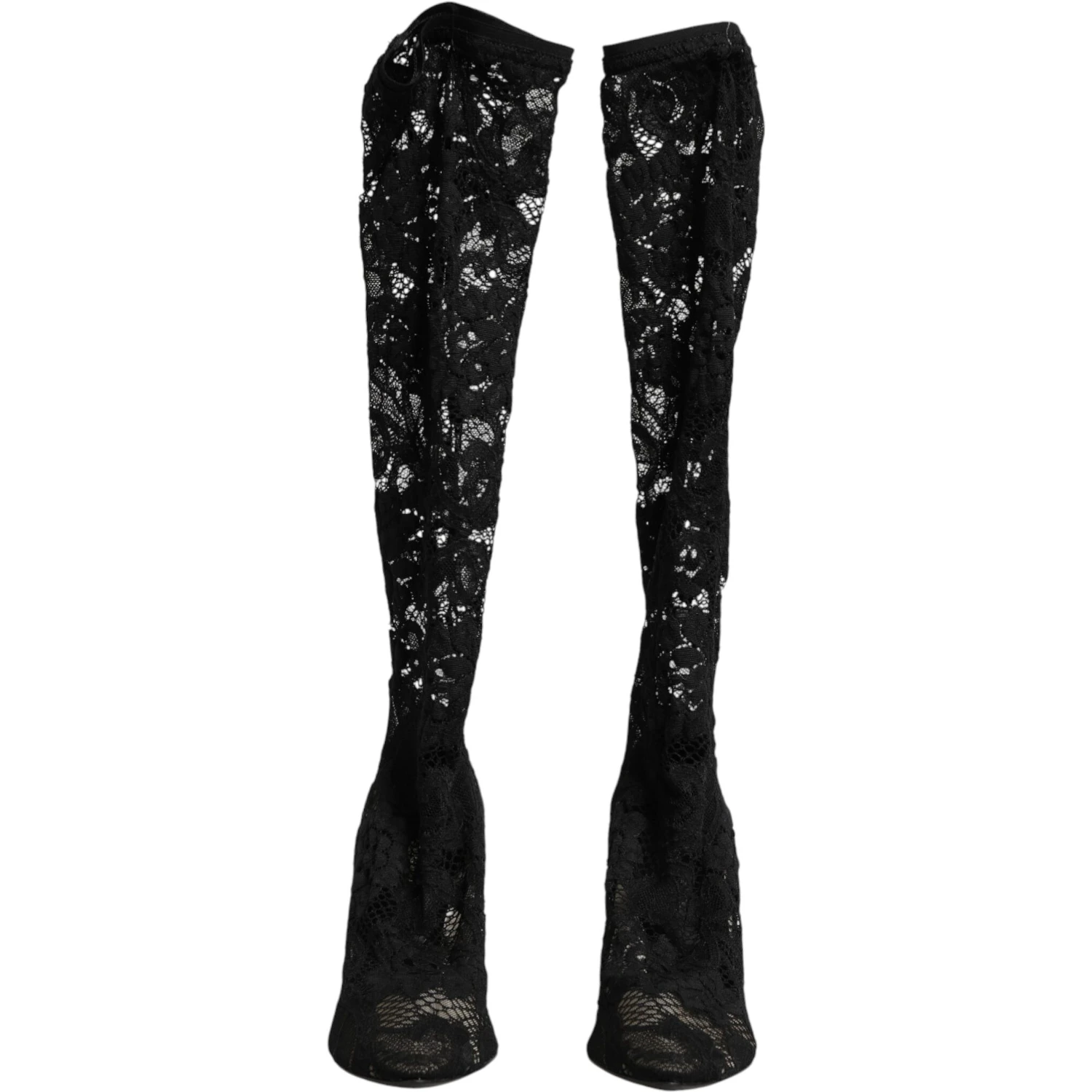 Black Pumps Taormina Lace Socks Boots Shoes