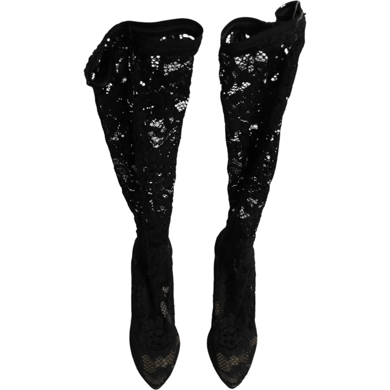 Black Pumps Taormina Lace Socks Boots Shoes
