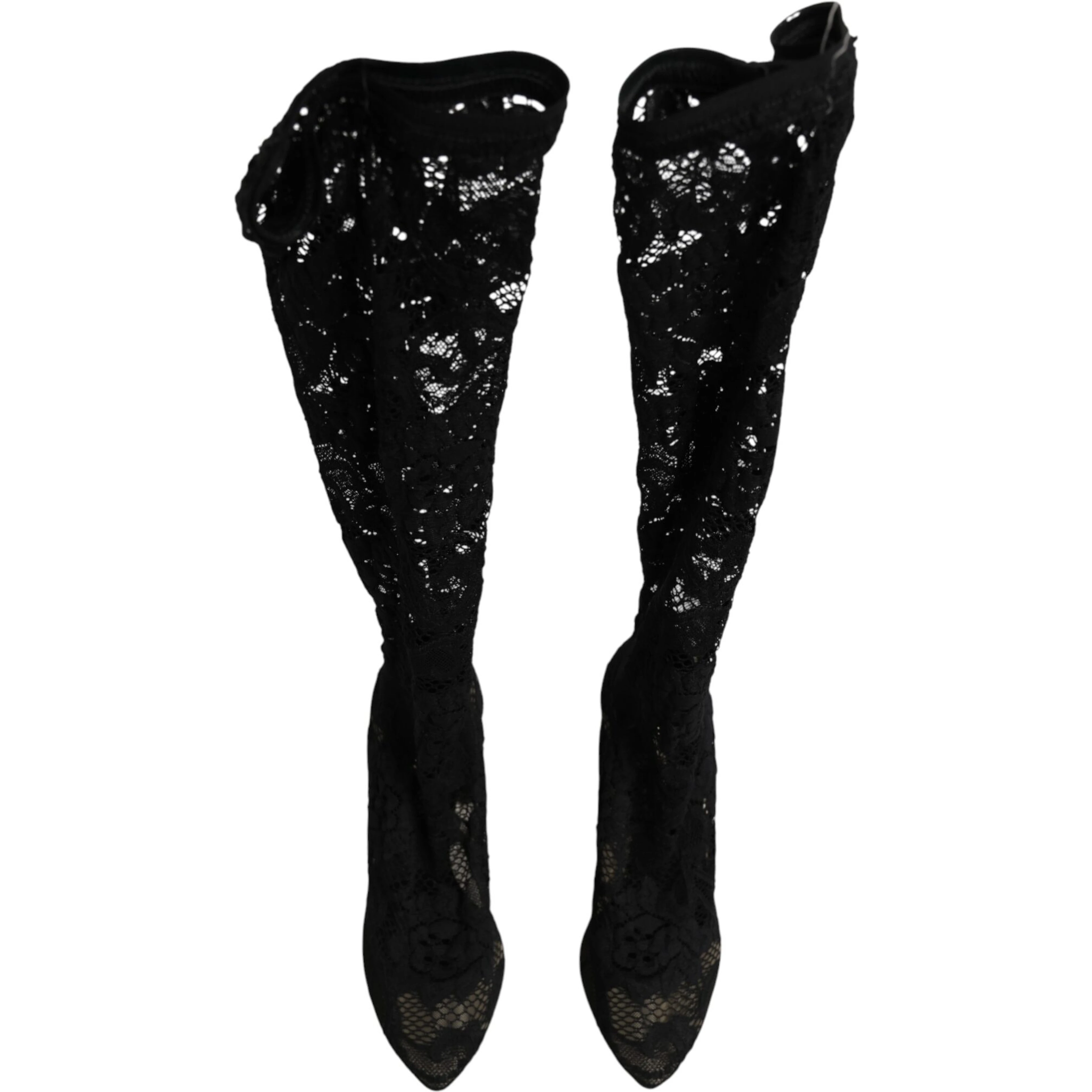Black Pumps Taormina Lace Socks Boots Shoes