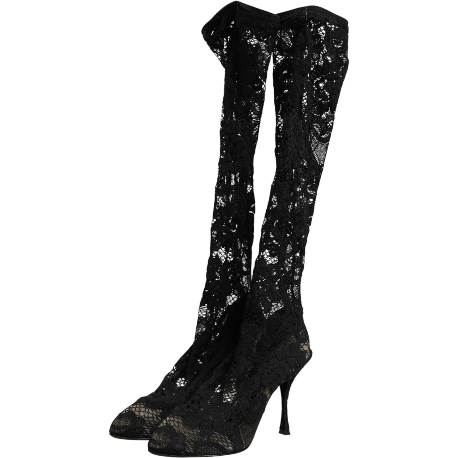 Black Pumps Taormina Lace Socks Boots Shoes