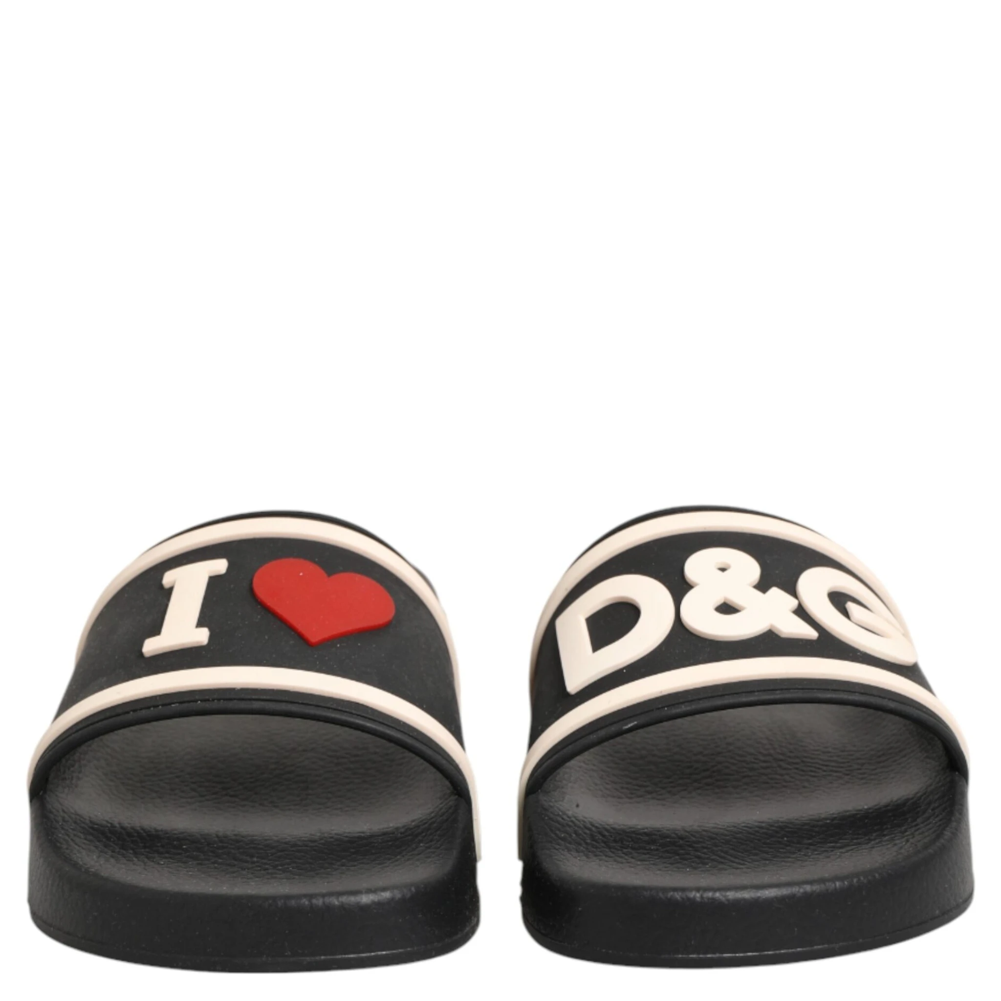 Black Rubber Slides Sandals Beachwear Shoes