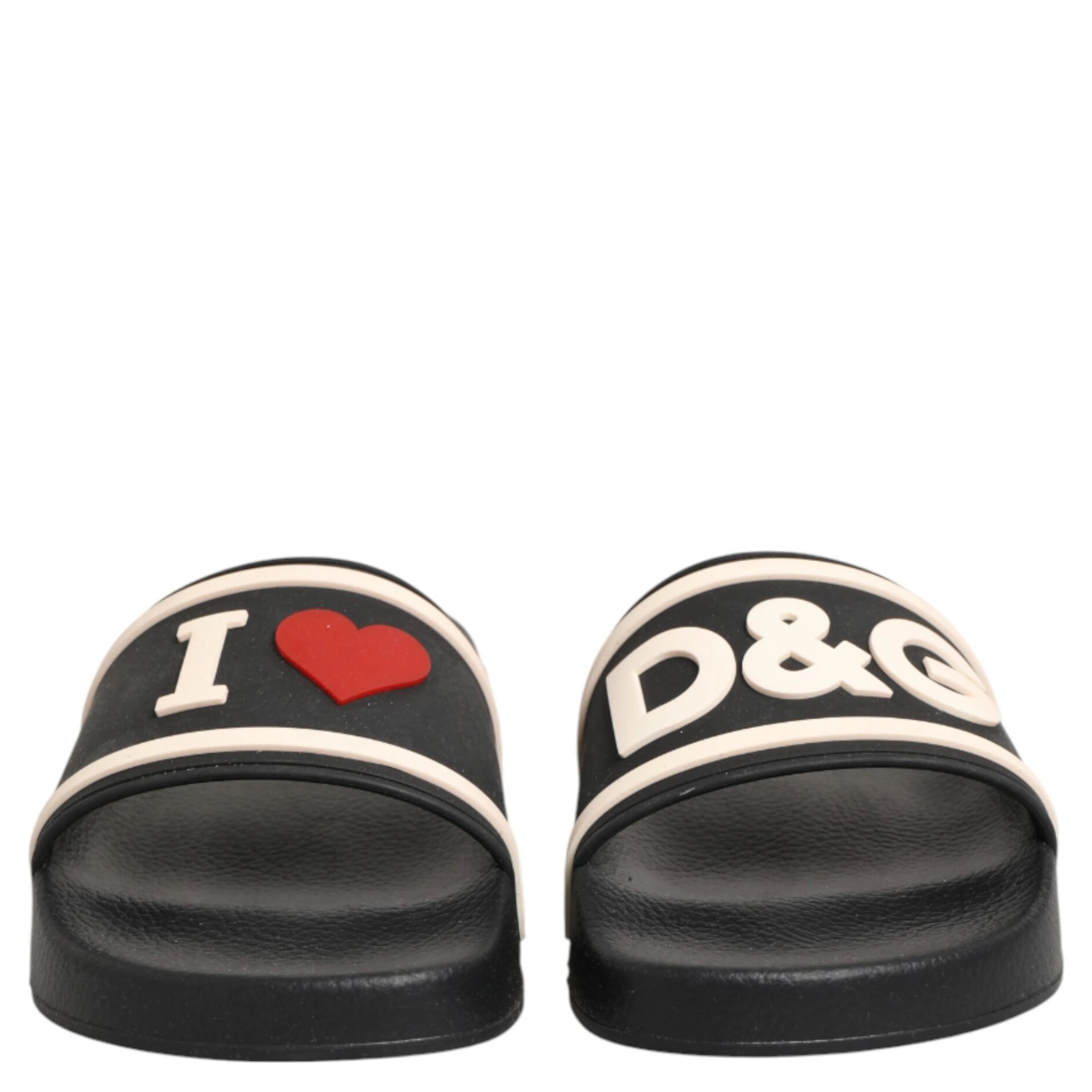 Black Rubber Slides Sandals Beachwear Shoes
