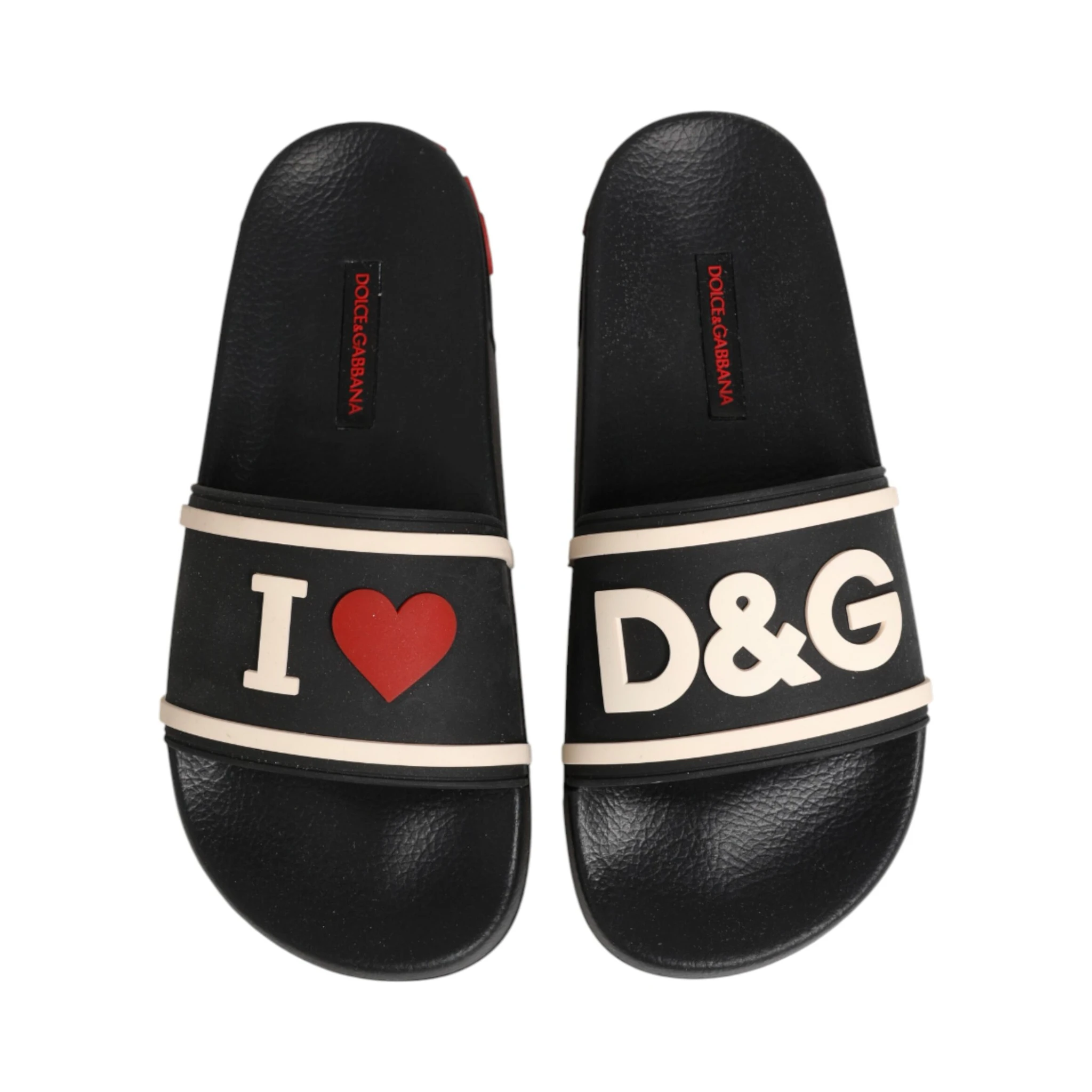 Black Rubber Slides Sandals Beachwear Shoes
