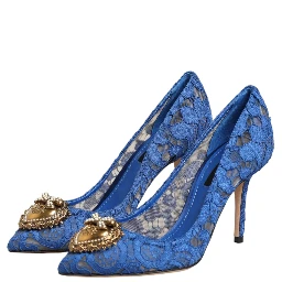 Blue Taormina Lace DEVOTION Pumps Shoes \