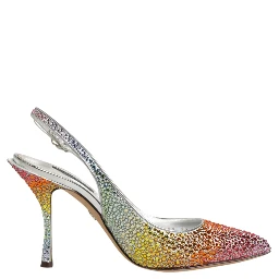 Multicolor Sequin Slingback Pumps Shoes