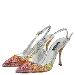 Multicolor Sequin Slingback Pumps Shoes