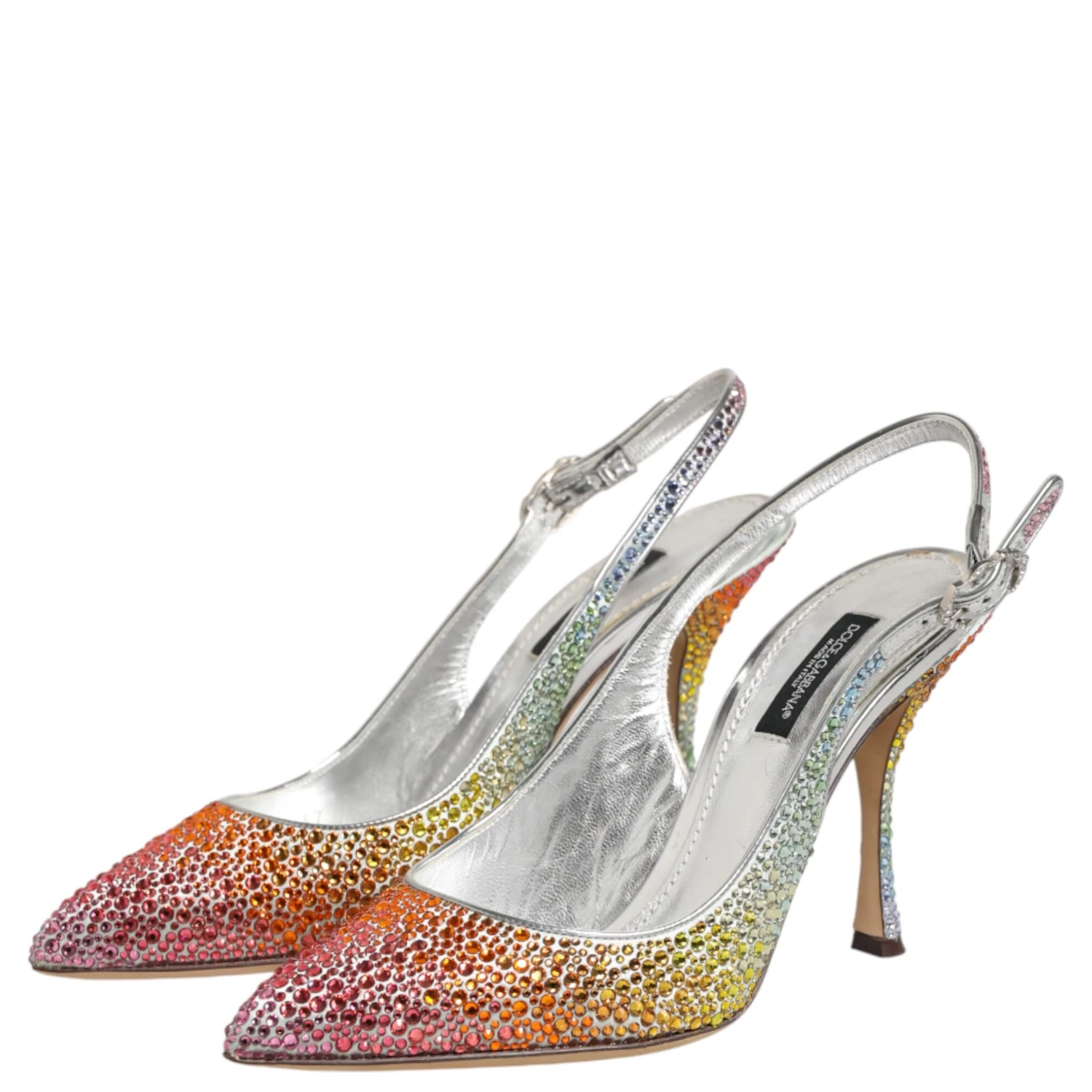 Multicolor Sequin Slingback Pumps Shoes