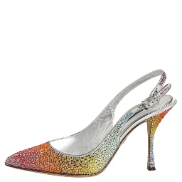 Multicolor Sequin Slingback Pumps Shoes