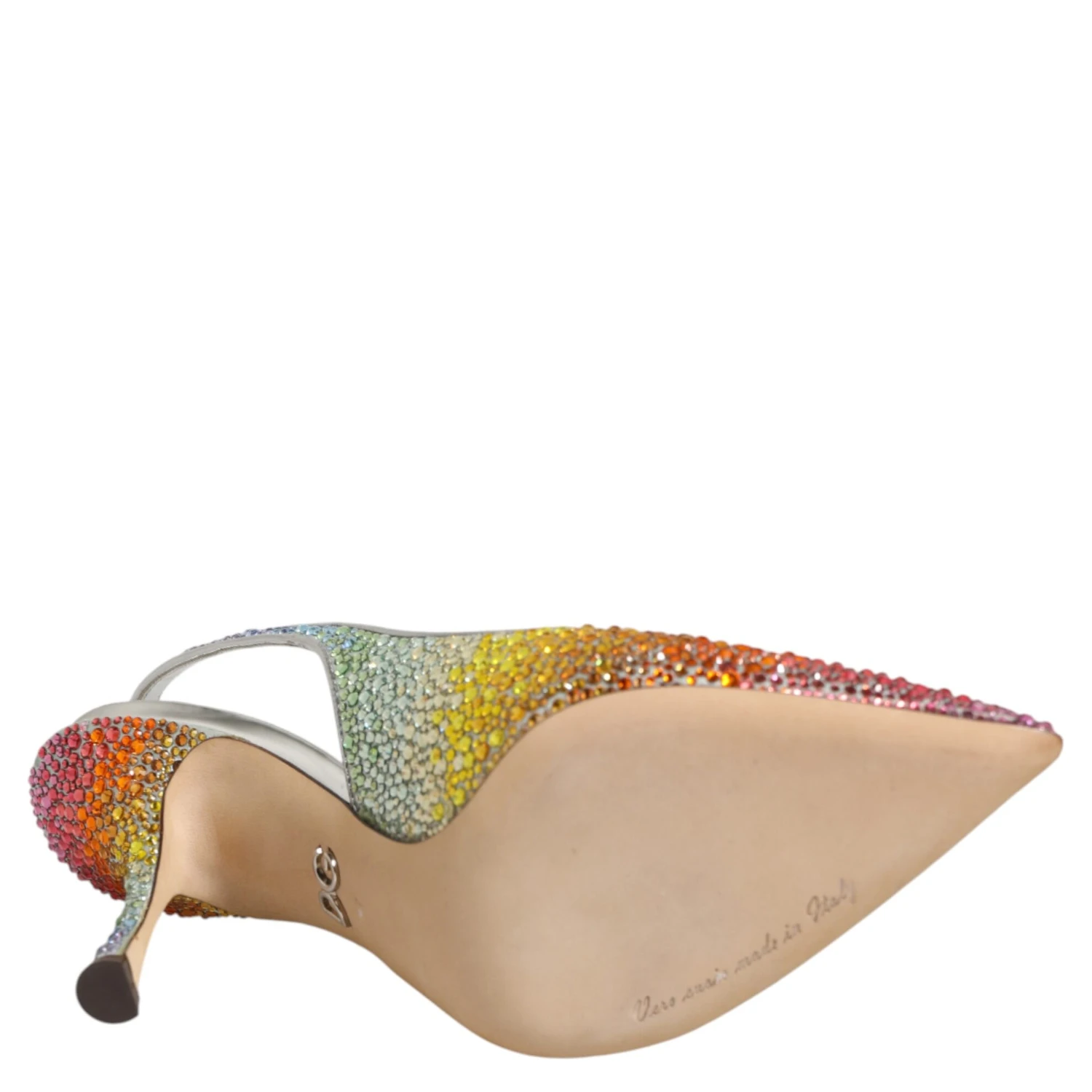 Multicolor Sequin Slingback Pumps Shoes