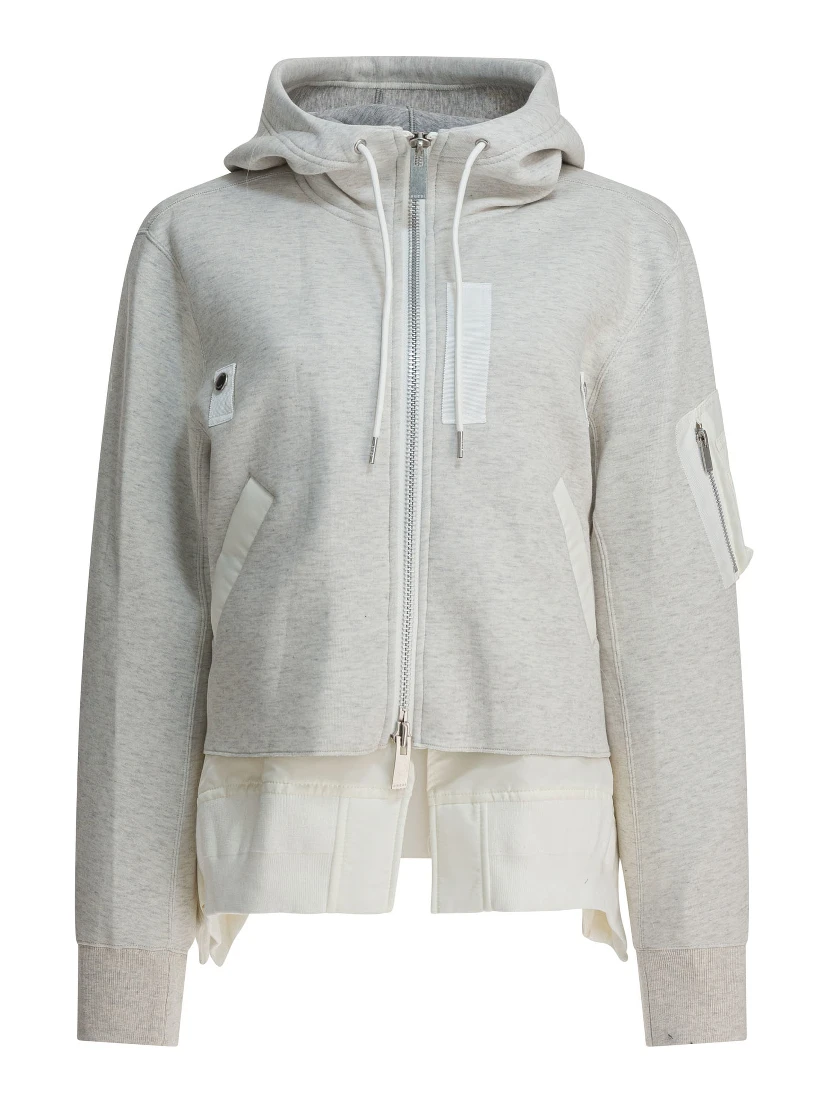 Cotton zippered sweatshirt