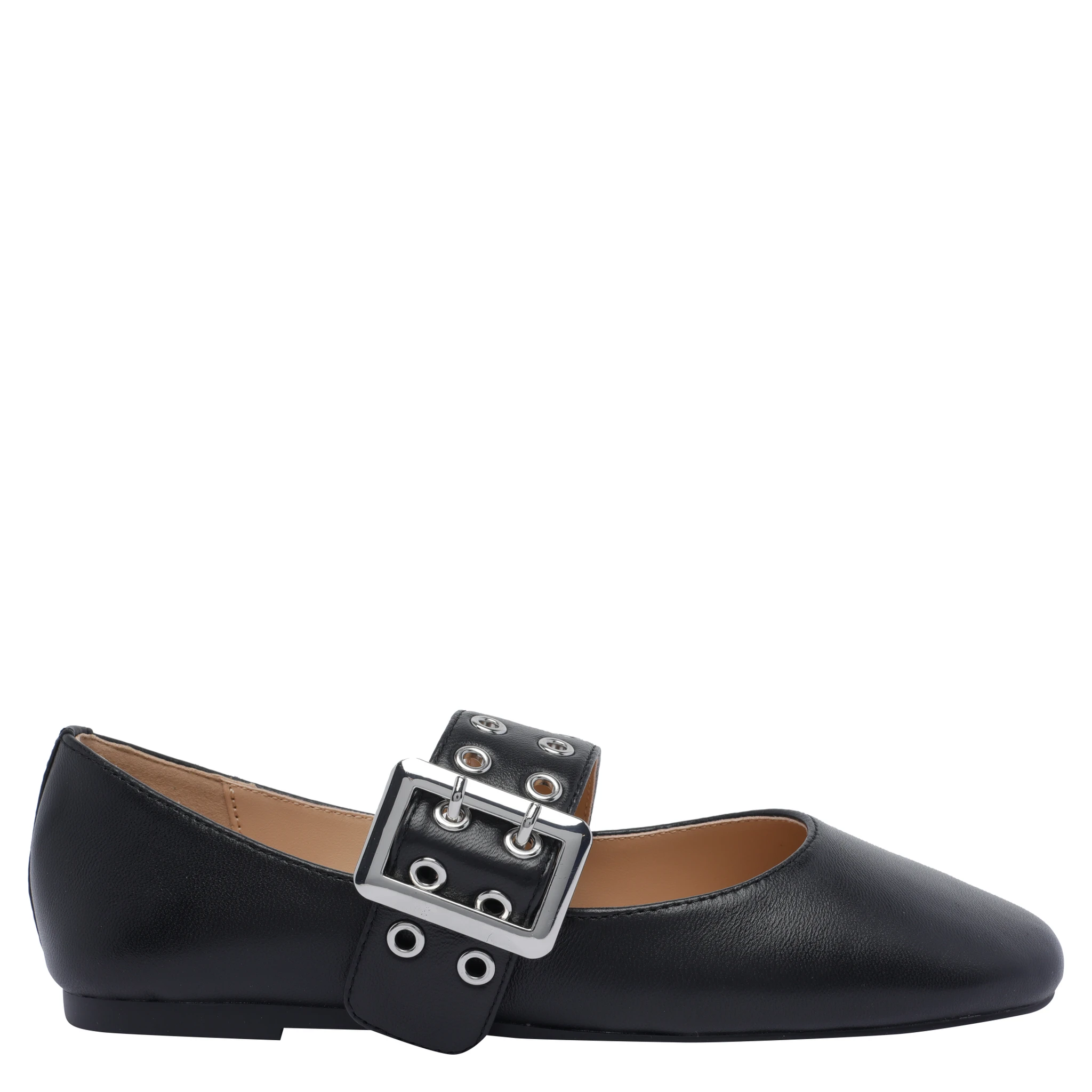 حذاء ستيف مادن مسطح أسود