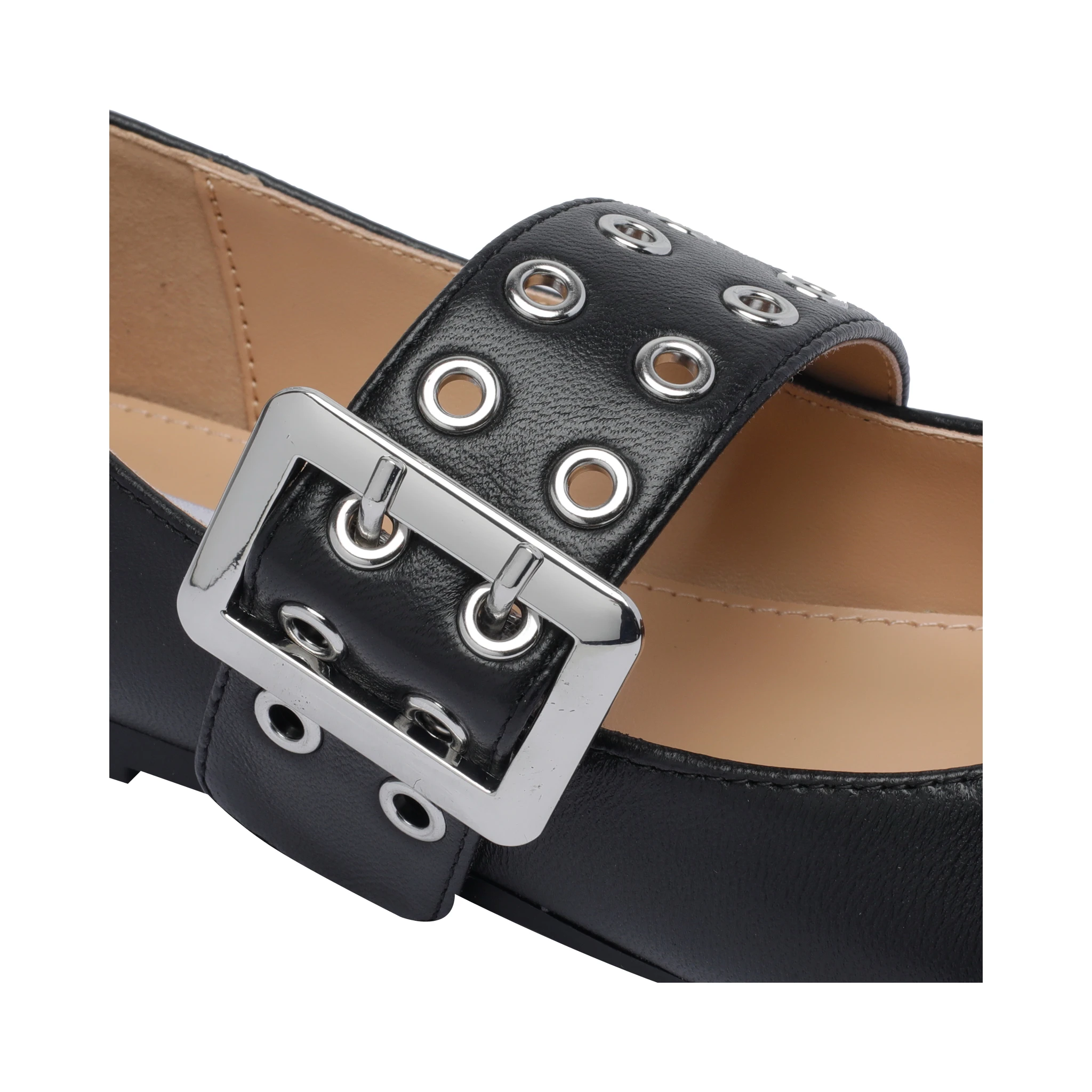 حذاء ستيف مادن مسطح أسود