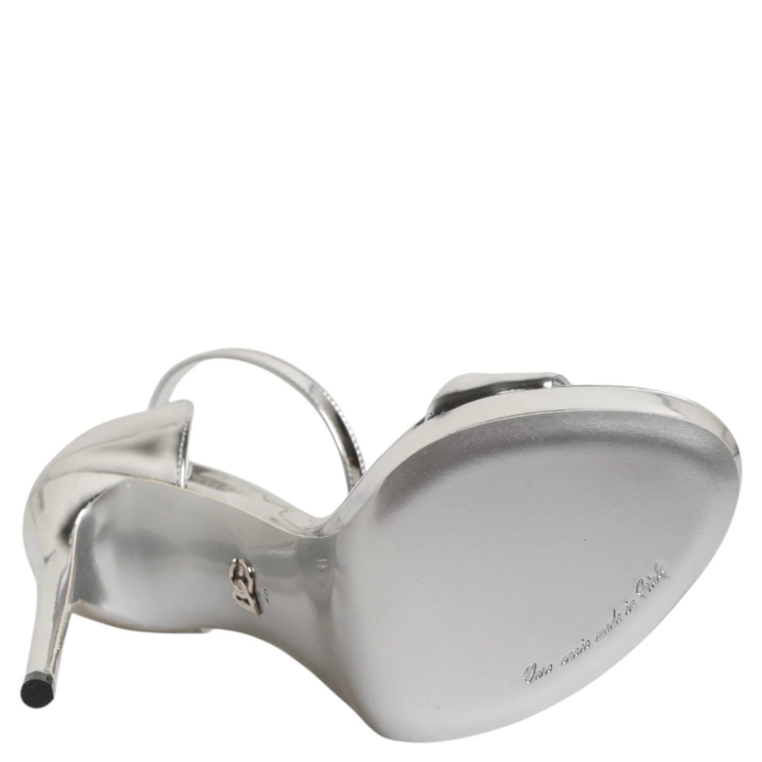 Silver Leather Platform Keira Sandals Shoes