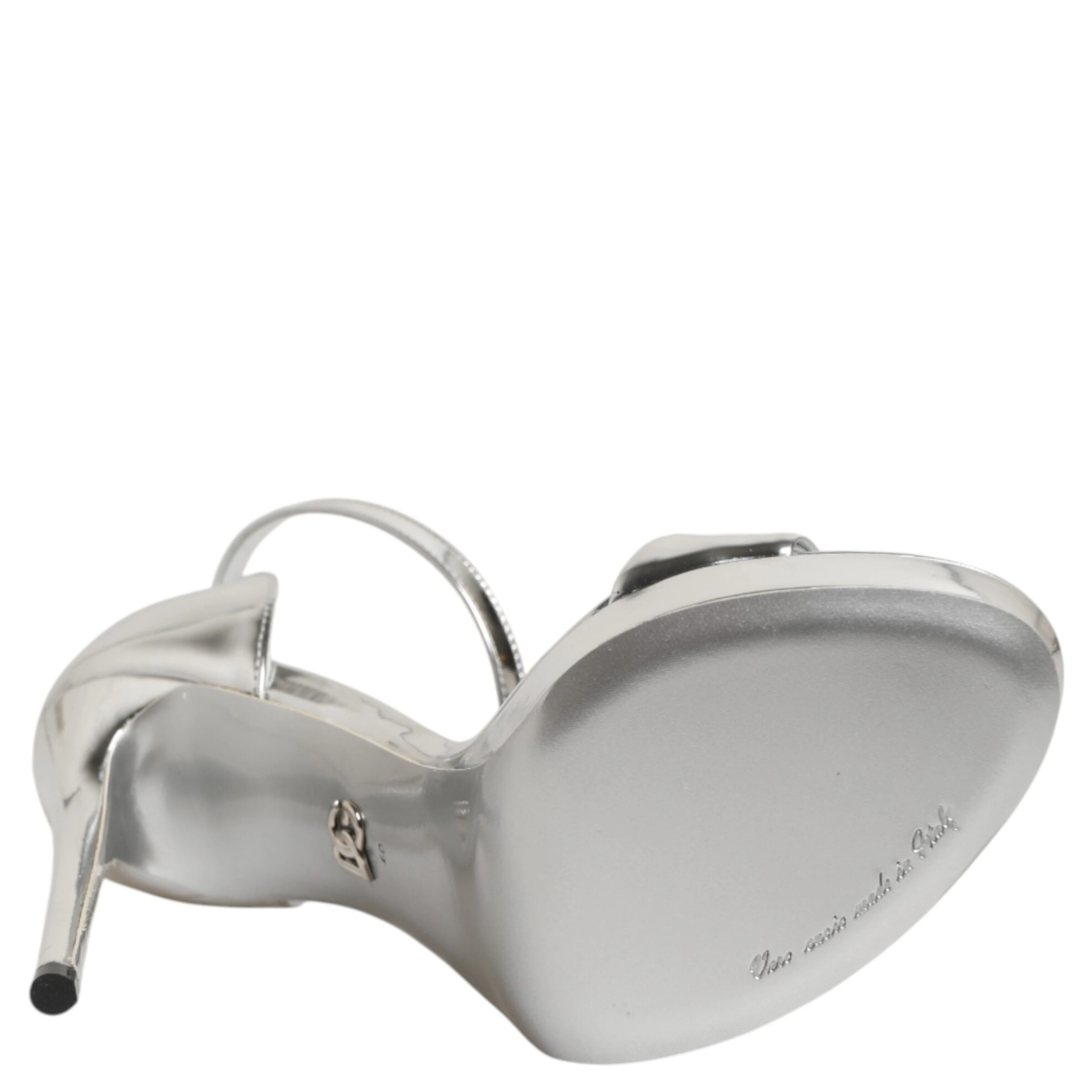 Silver Leather Platform Keira Sandals Shoes