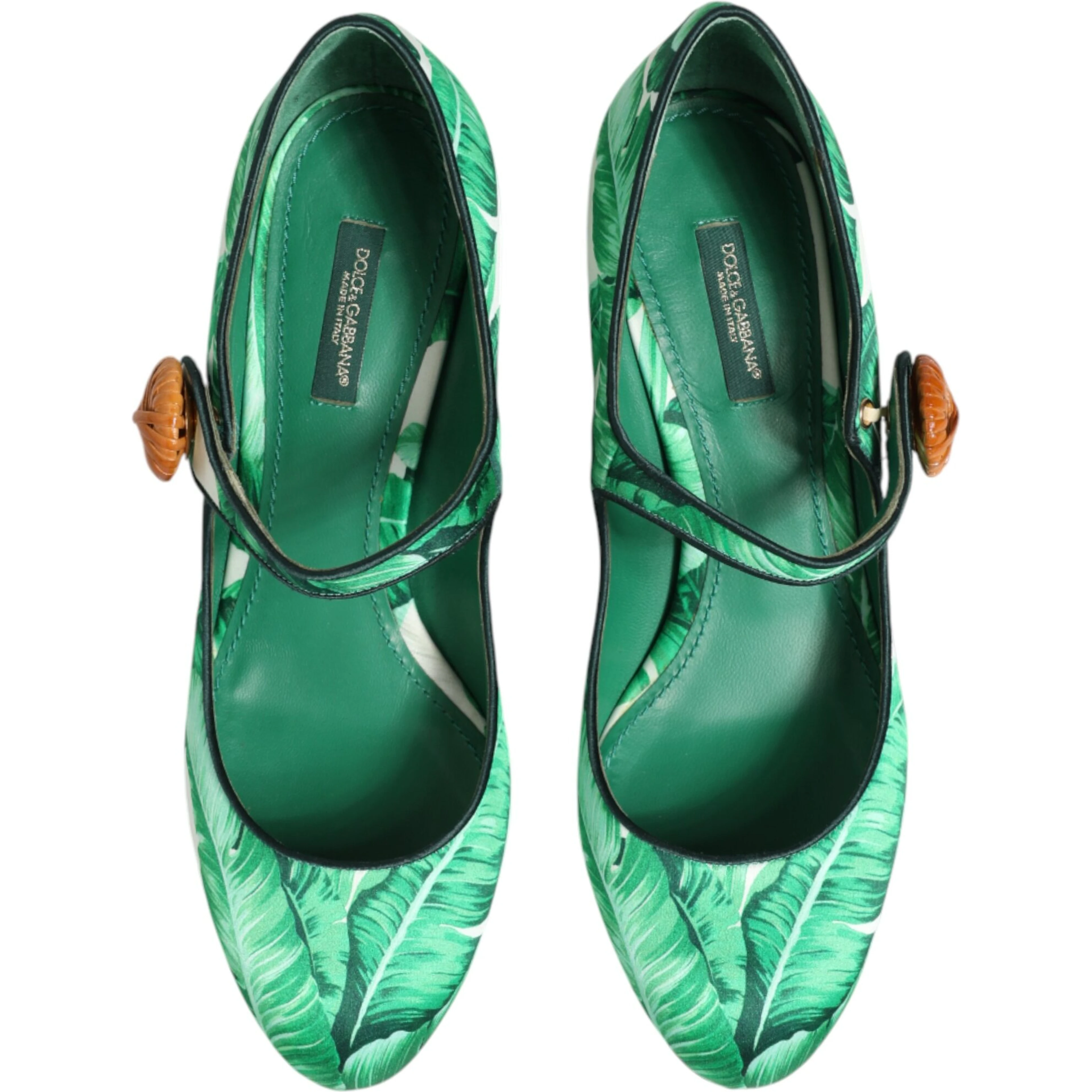 Green Silk MARY JANES Leaf Sandals Shoes