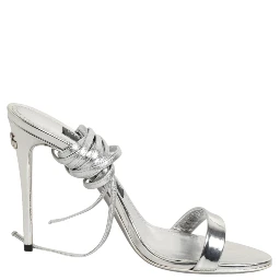 Silver Strappy High Heels Sandals Shoes