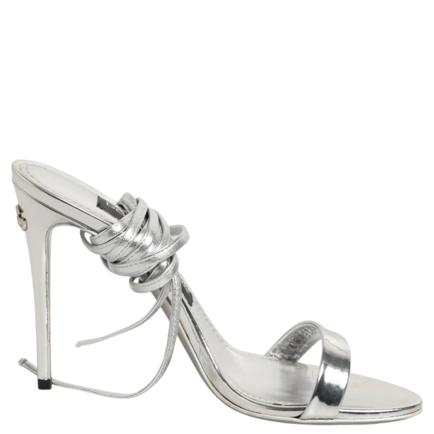 Silver Strappy High Heels Sandals Shoes