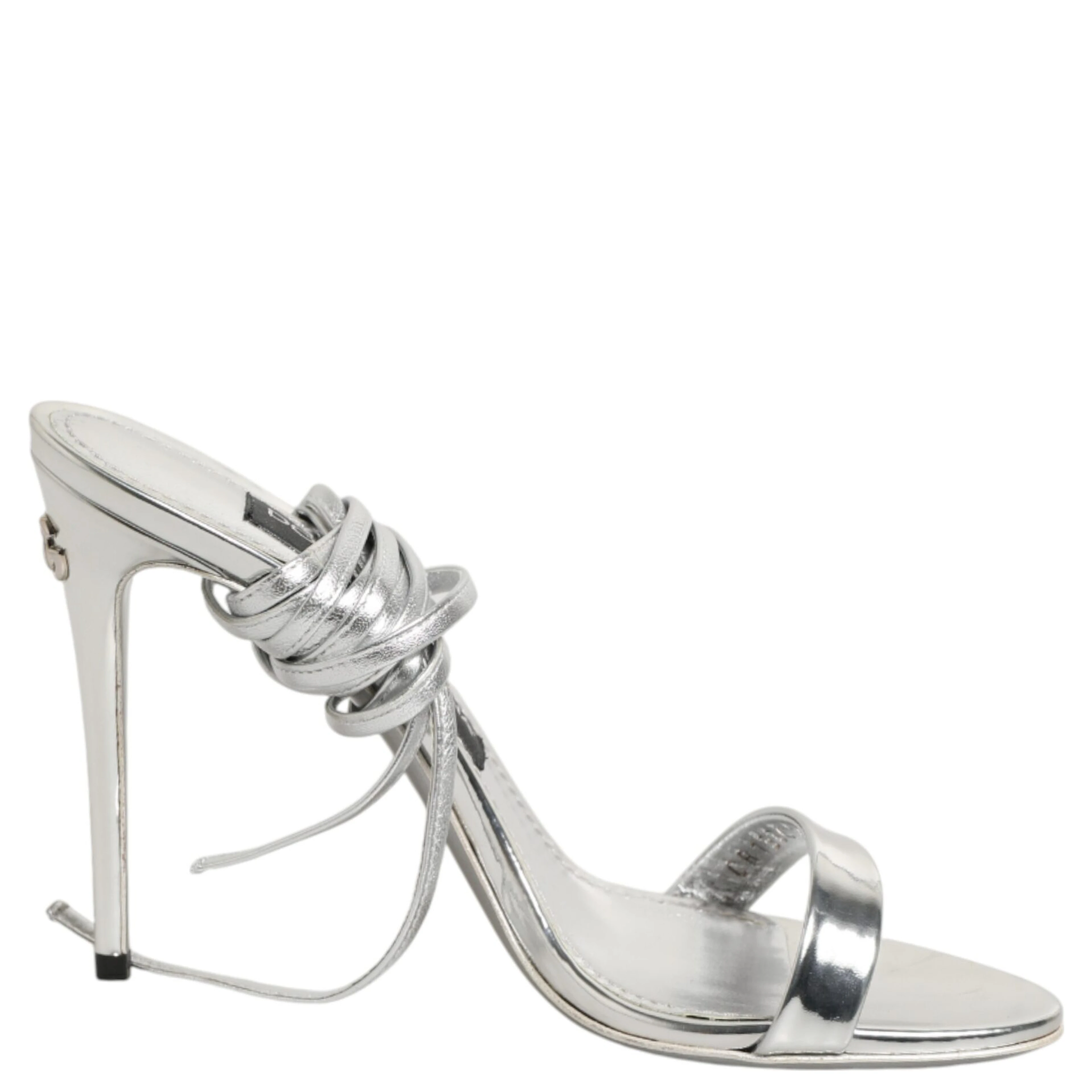 Silver Strappy High Heels Sandals Shoes