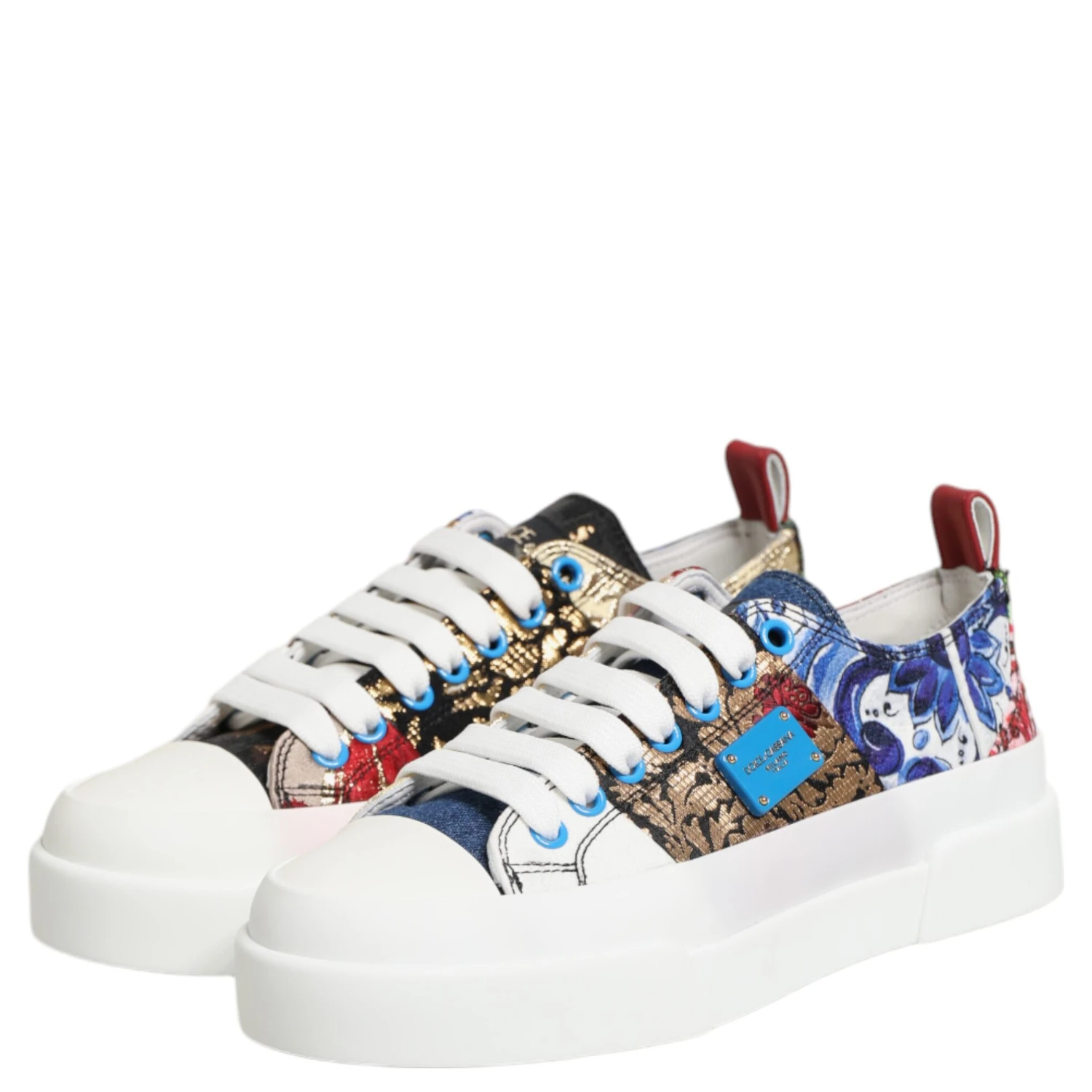 Multicolor Patchwork Low Top Sneakers Shoes