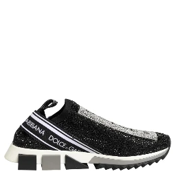 Black Silver Slip On Sorrento Sneakers Shoes