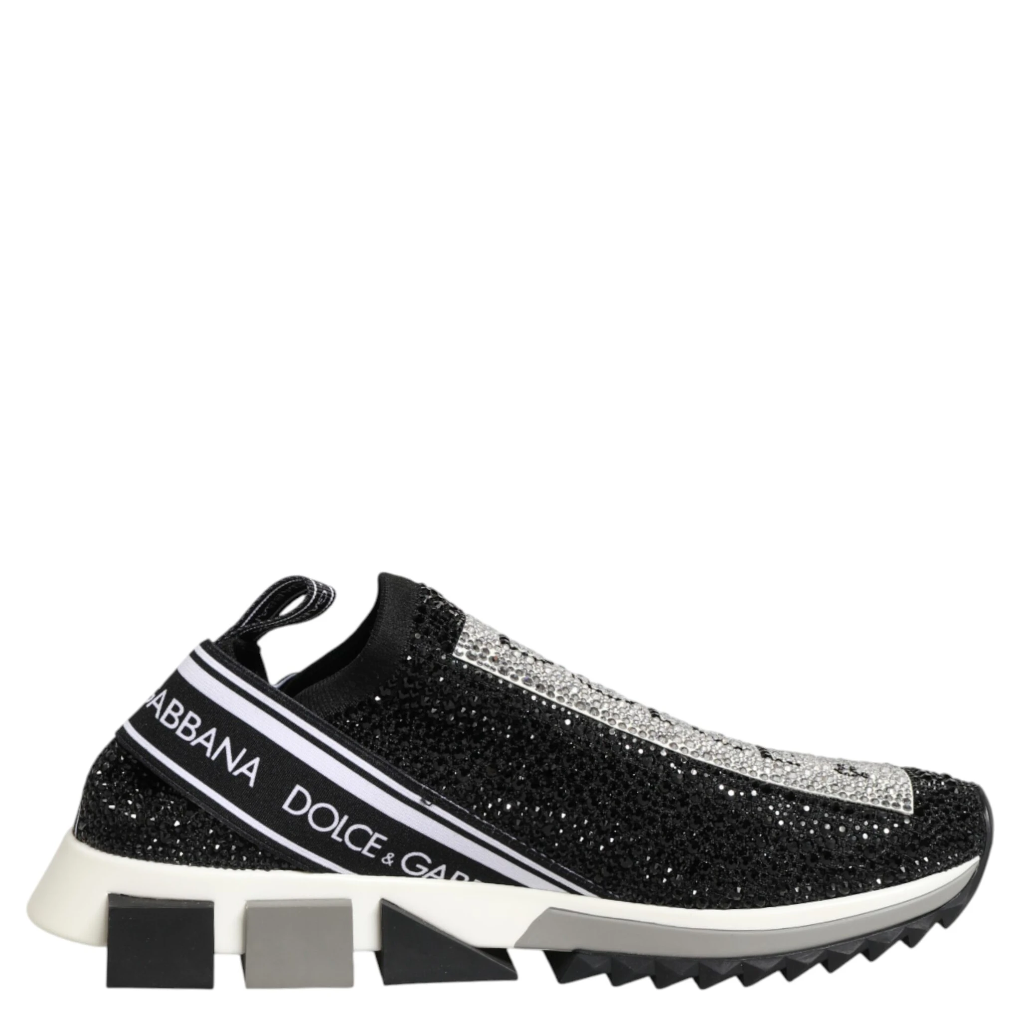 Black Silver Slip On Sorrento Sneakers Shoes