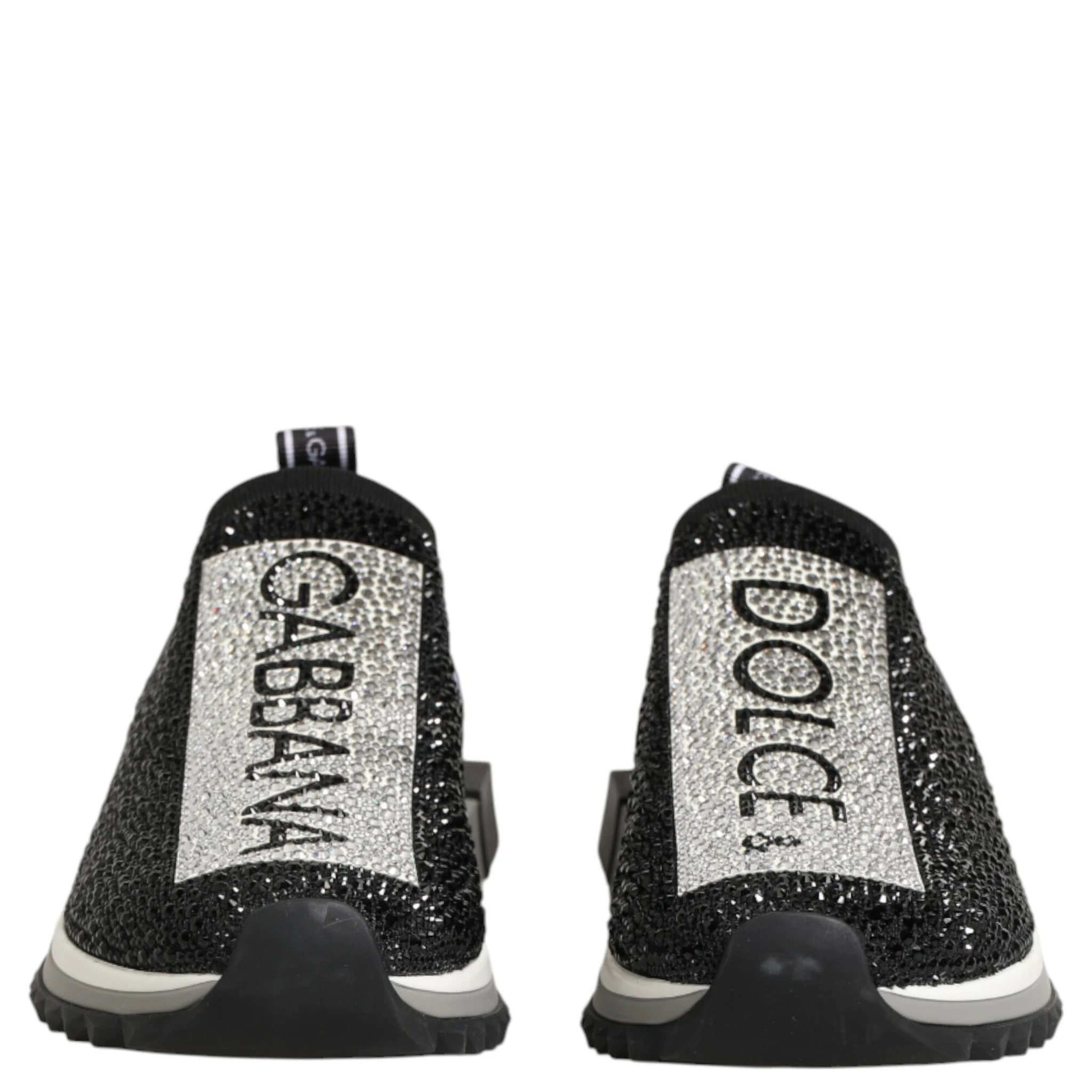 Black Silver Slip On Sorrento Sneakers Shoes