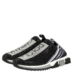 Black Silver Slip On Sorrento Sneakers Shoes