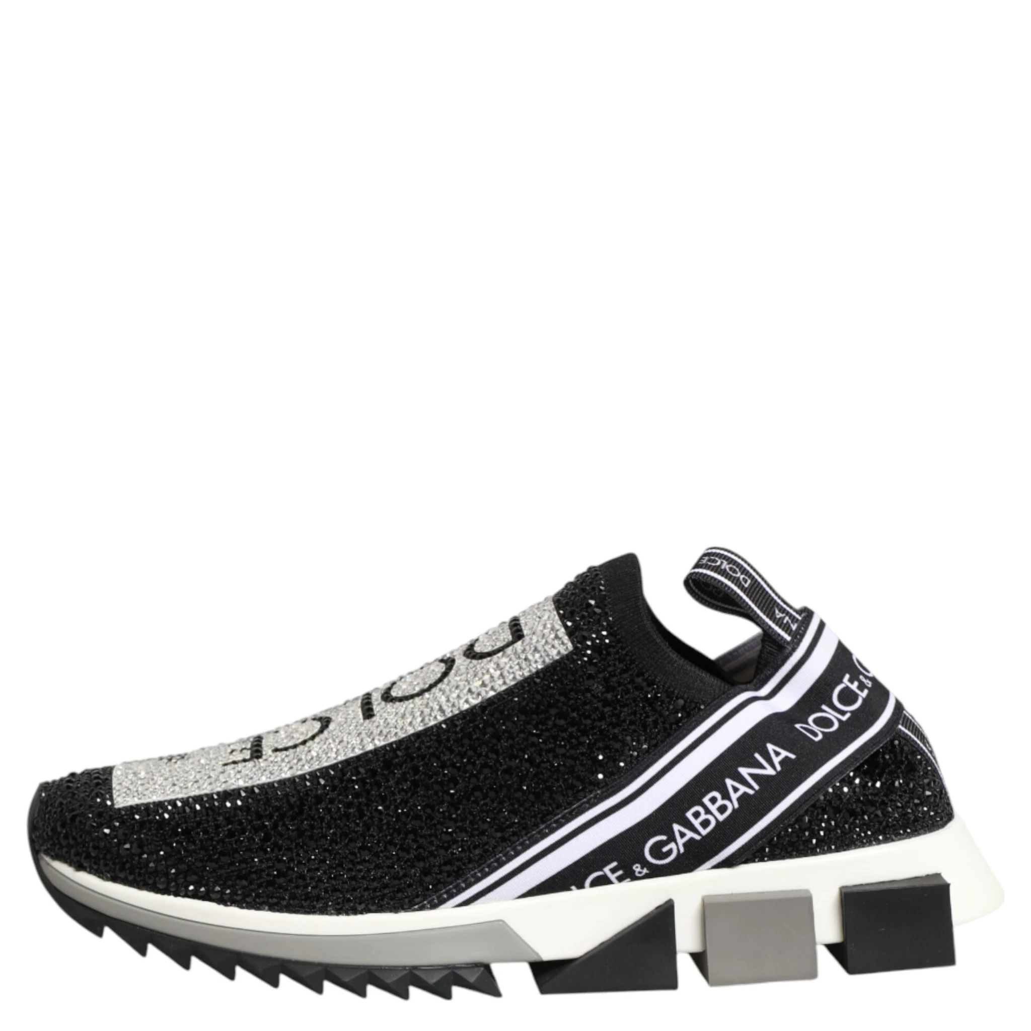 Black Silver Slip On Sorrento Sneakers Shoes