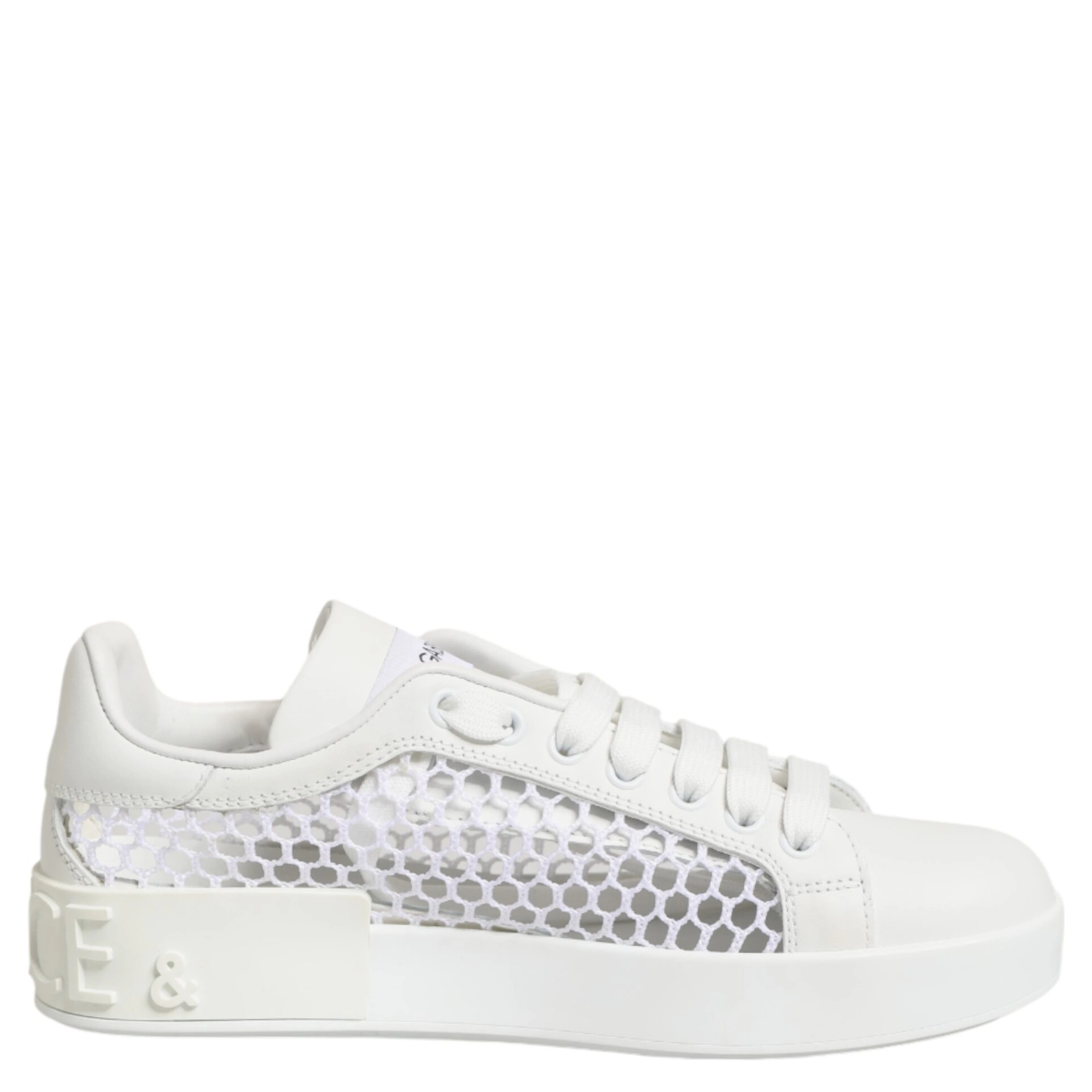 White Mesh Inserts Low Top Sneakers Shoes