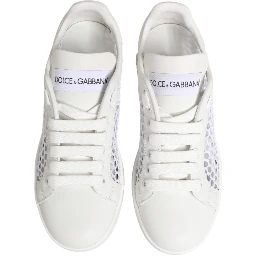 White Mesh Inserts Low Top Sneakers Shoes