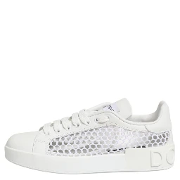 White Mesh Inserts Low Top Sneakers Shoes