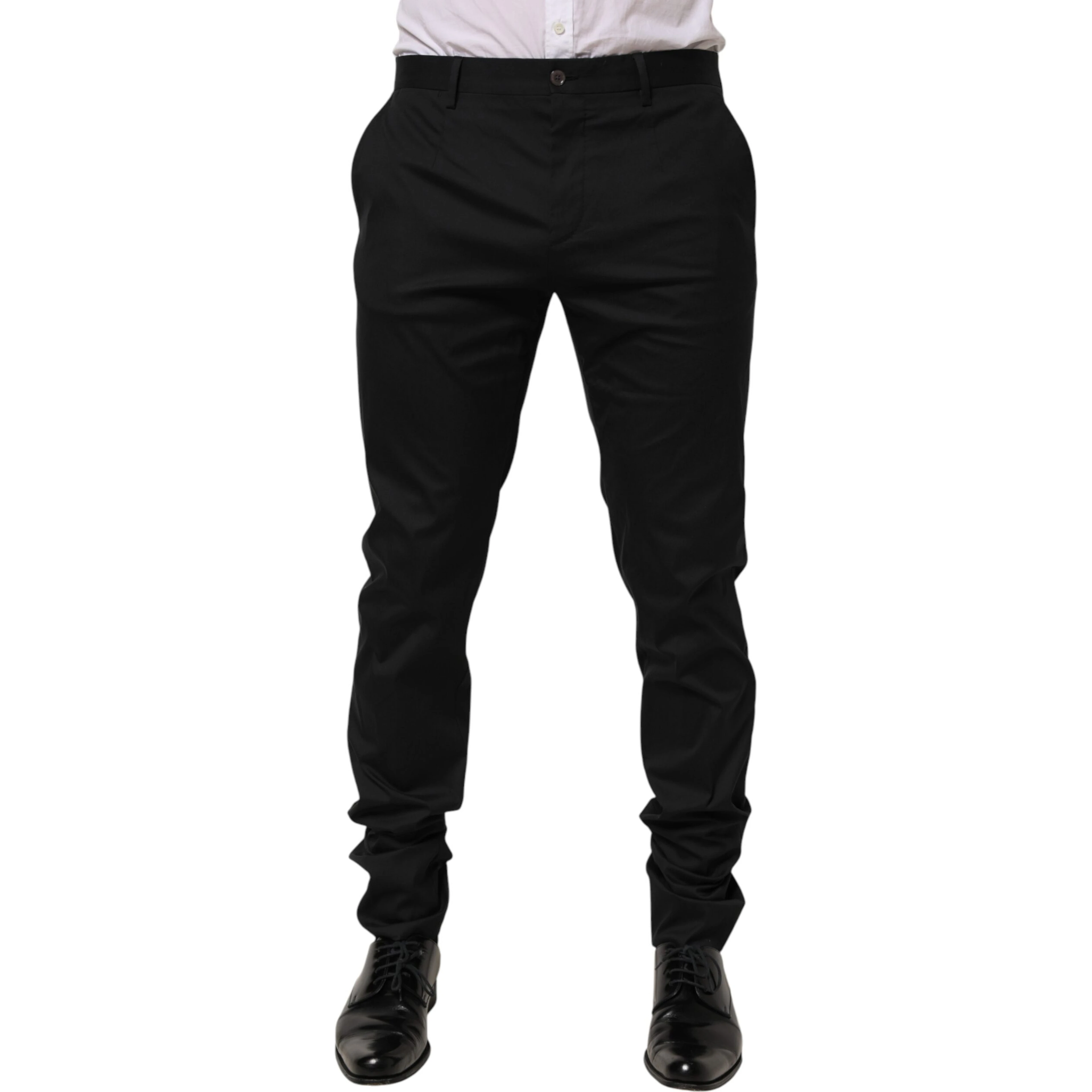 Black Cotton Formal Dress Men Trouser Pants