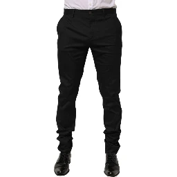Black Cotton Formal Dress Men Trouser Pants