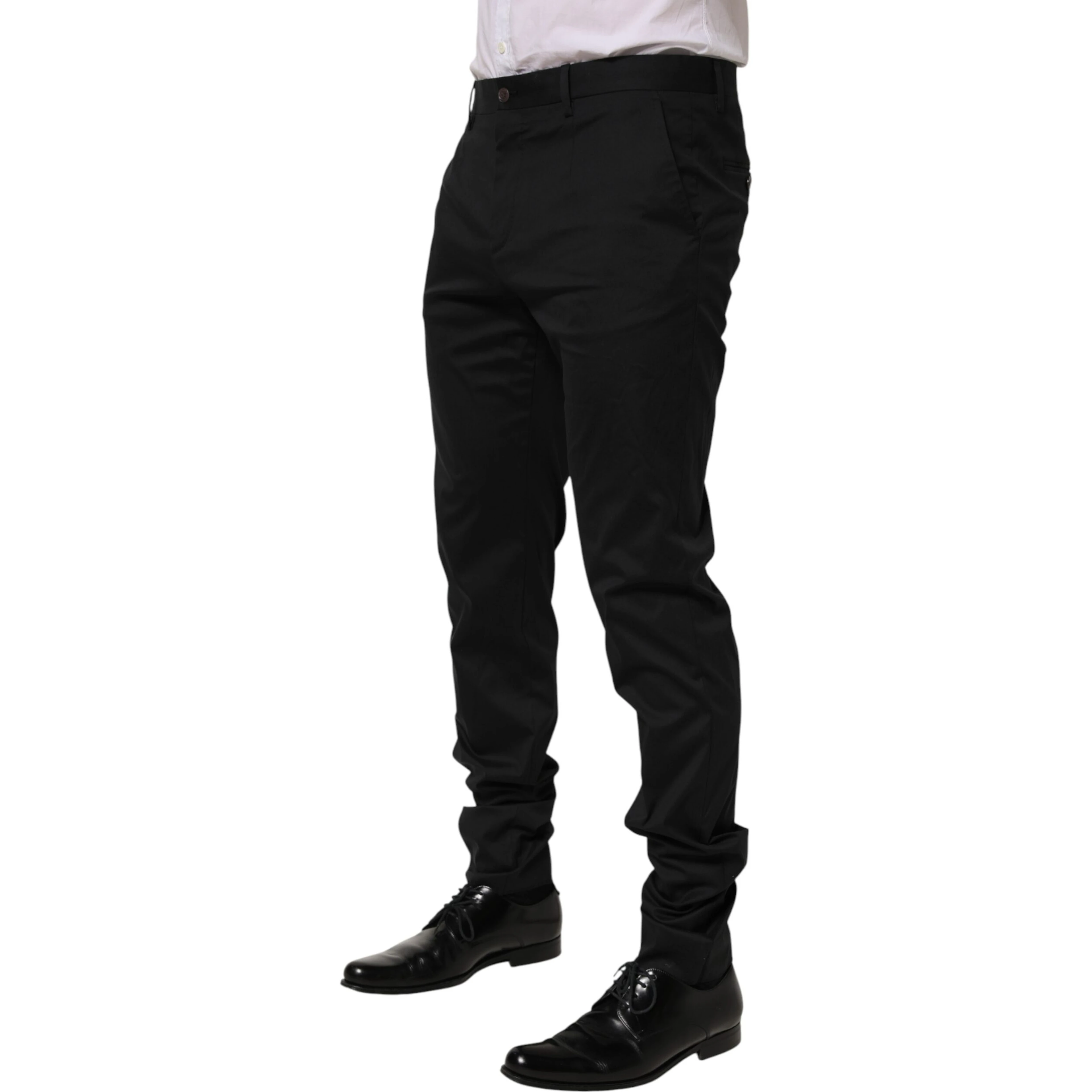 Black Cotton Formal Dress Men Trouser Pants