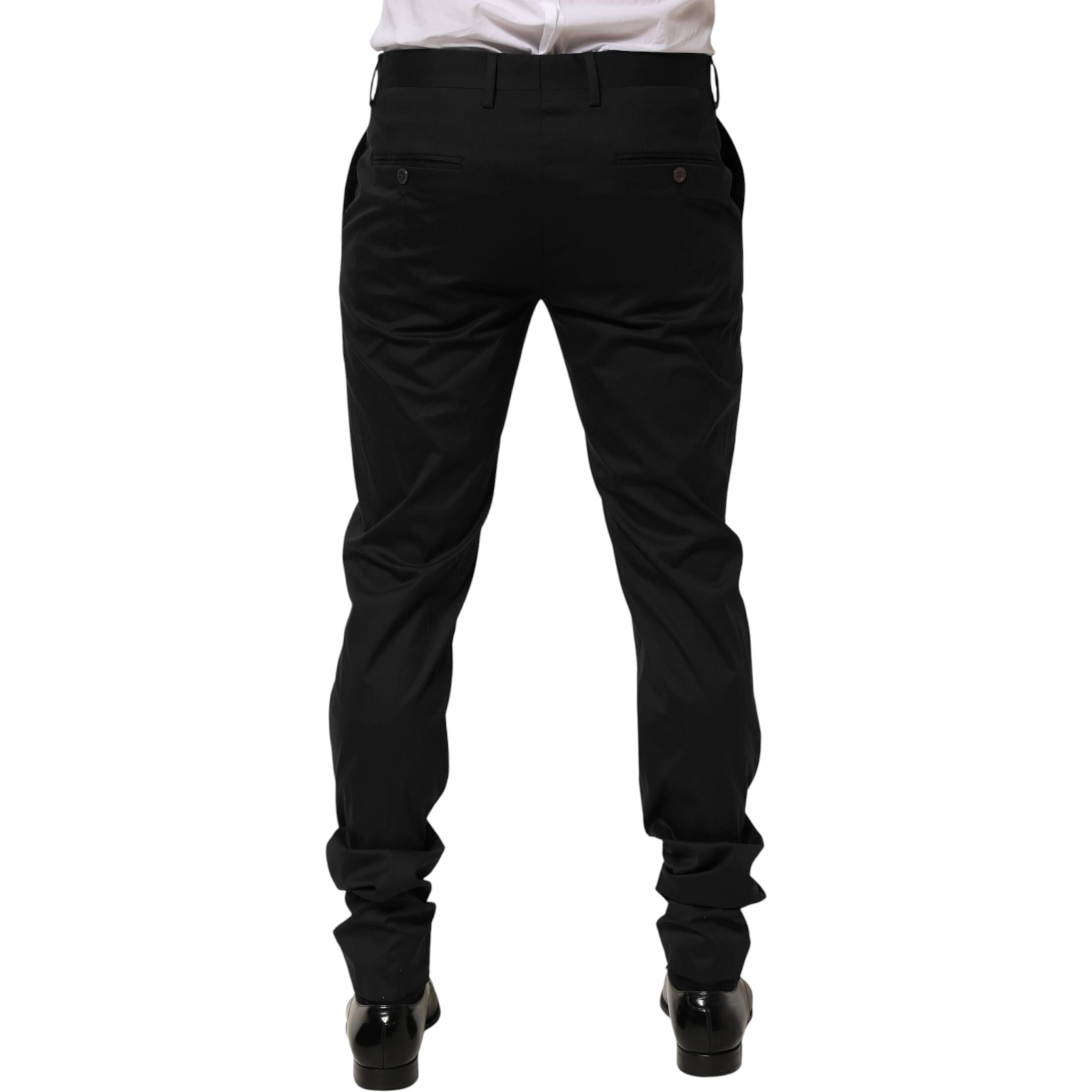 Black Cotton Formal Dress Men Trouser Pants