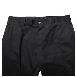 Black Cotton Formal Dress Men Trouser Pants