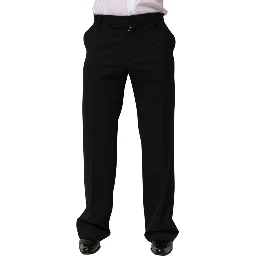 Black Wool Formal Dress Men Trouser Pants