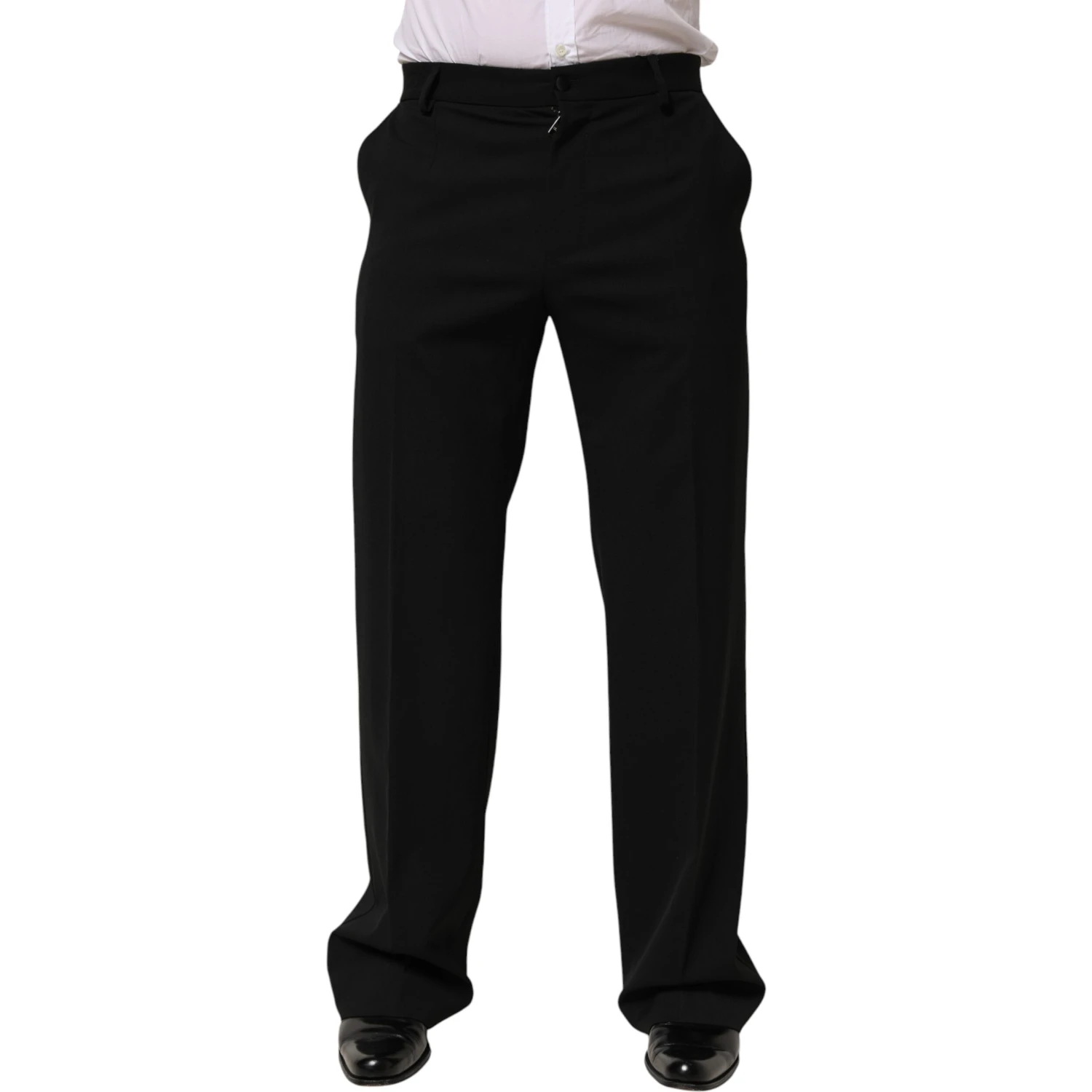 Black Wool Formal Dress Men Trouser Pants