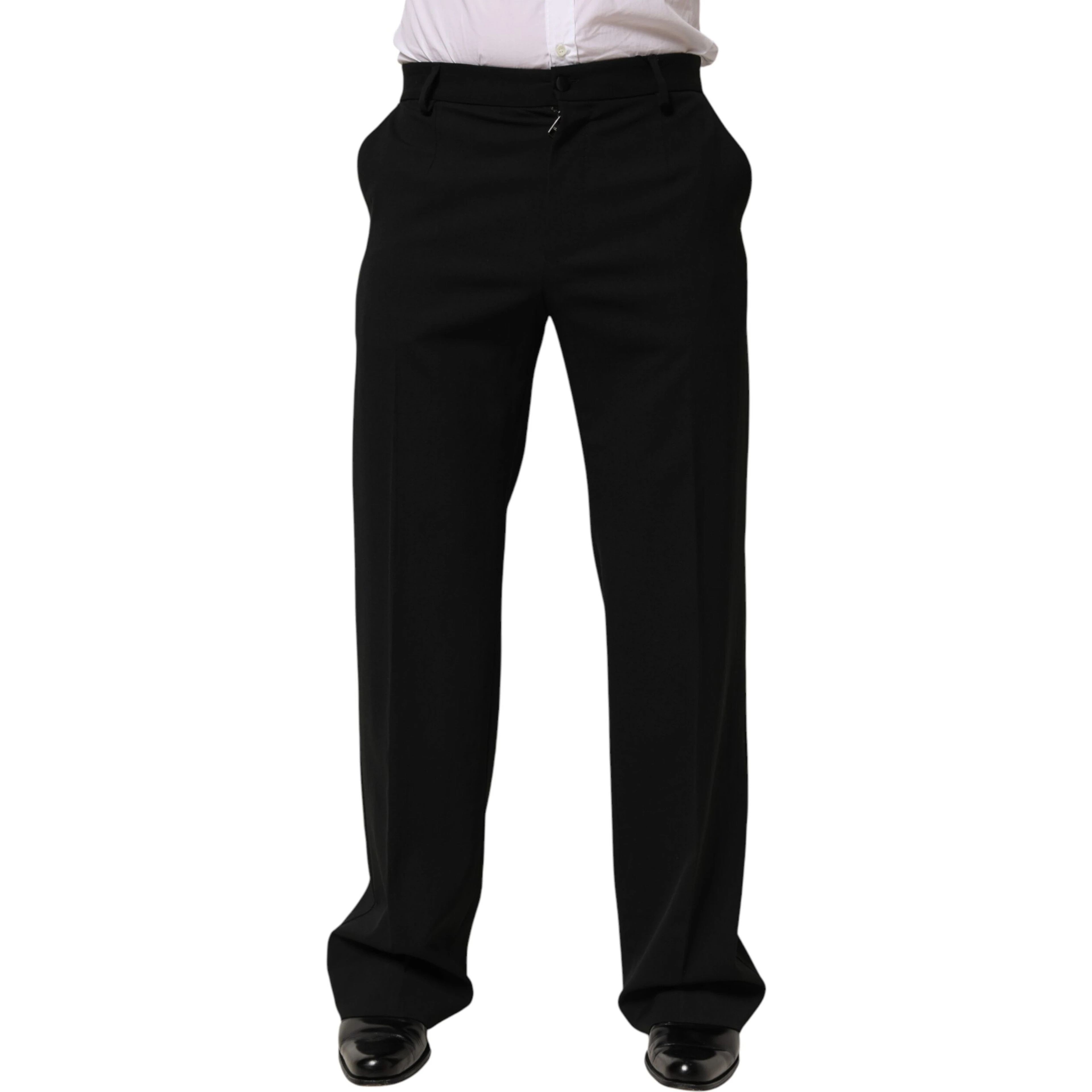 Black Wool Formal Dress Men Trouser Pants