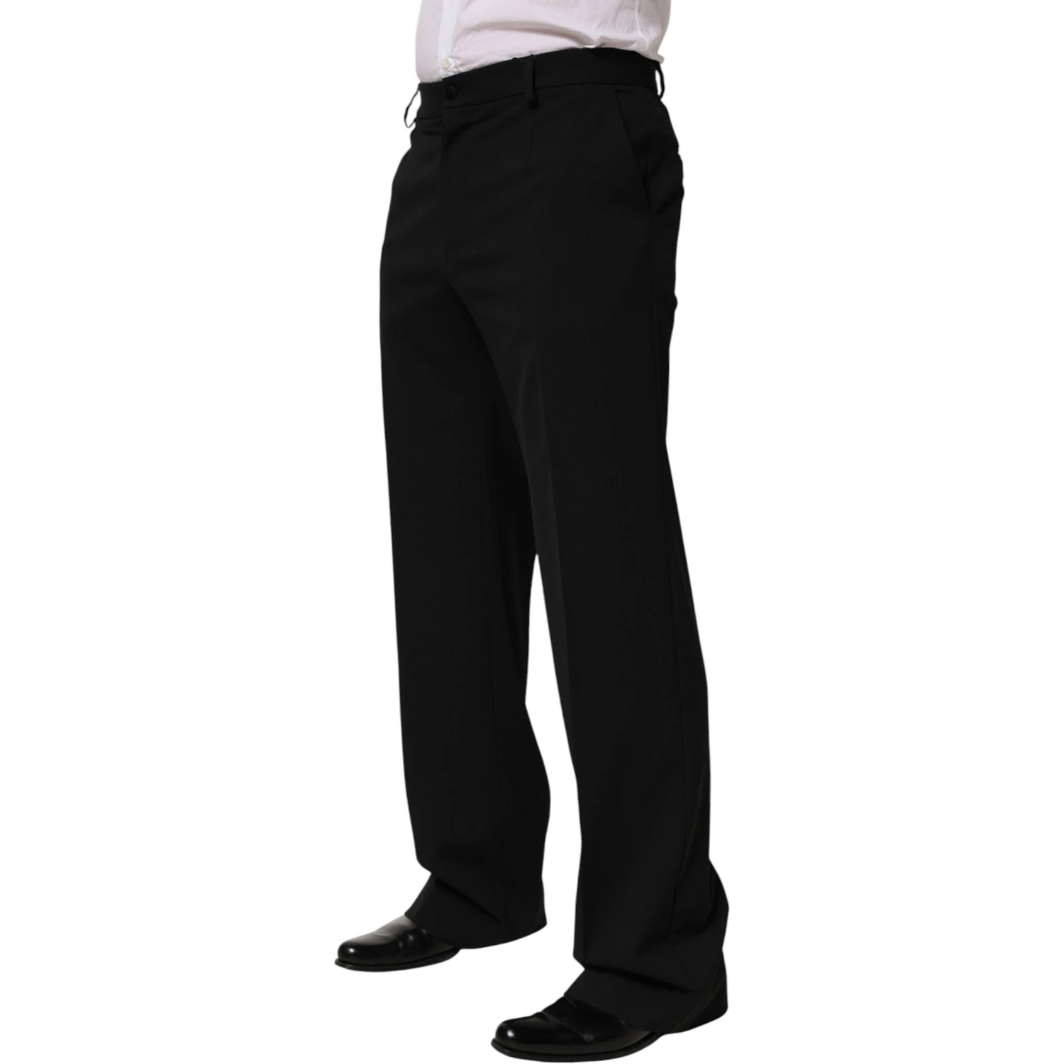 Black Wool Formal Dress Men Trouser Pants