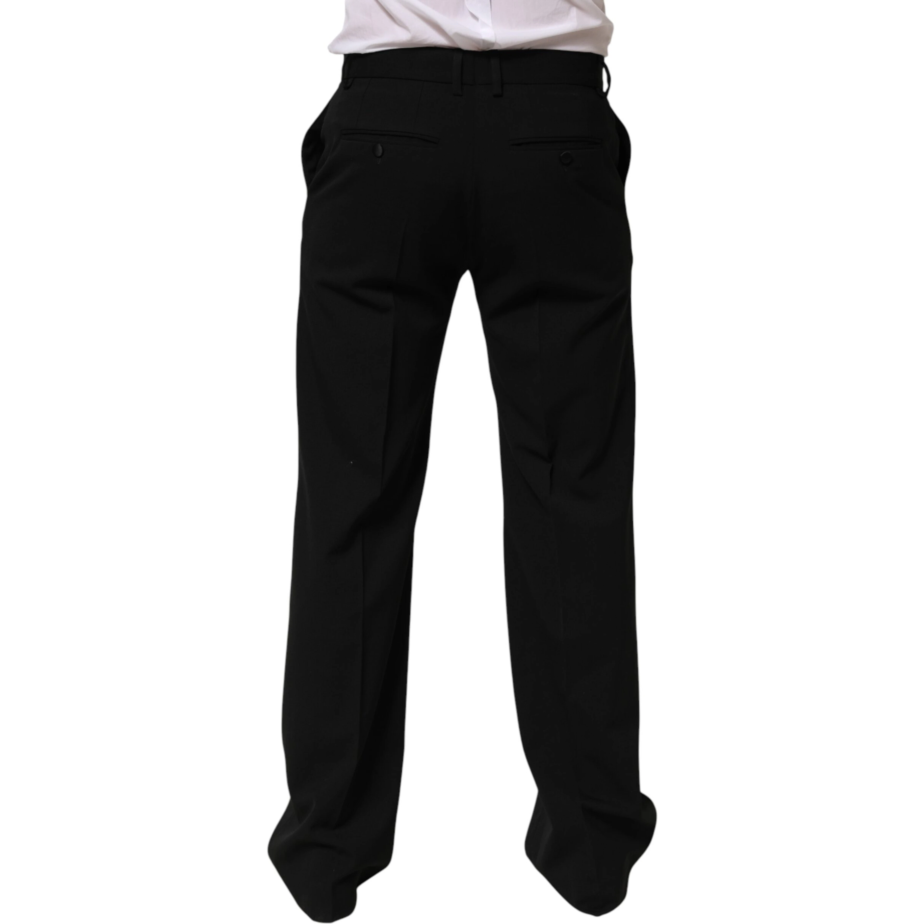Black Wool Formal Dress Men Trouser Pants