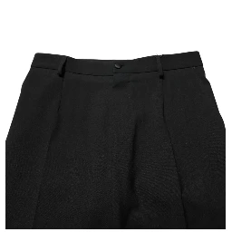 Black Wool Formal Dress Men Trouser Pants