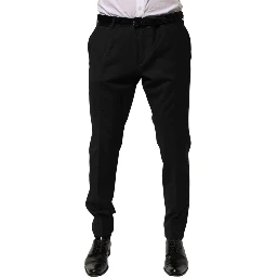 Black Wool Formal Dress Men Trouser Pants